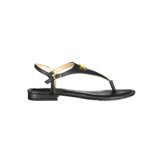 Ralph Lauren svart lädersandal