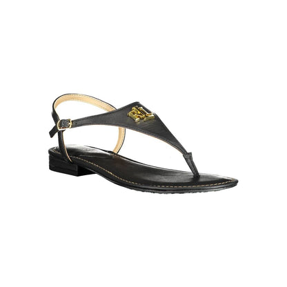 Ralph Lauren svart lädersandal