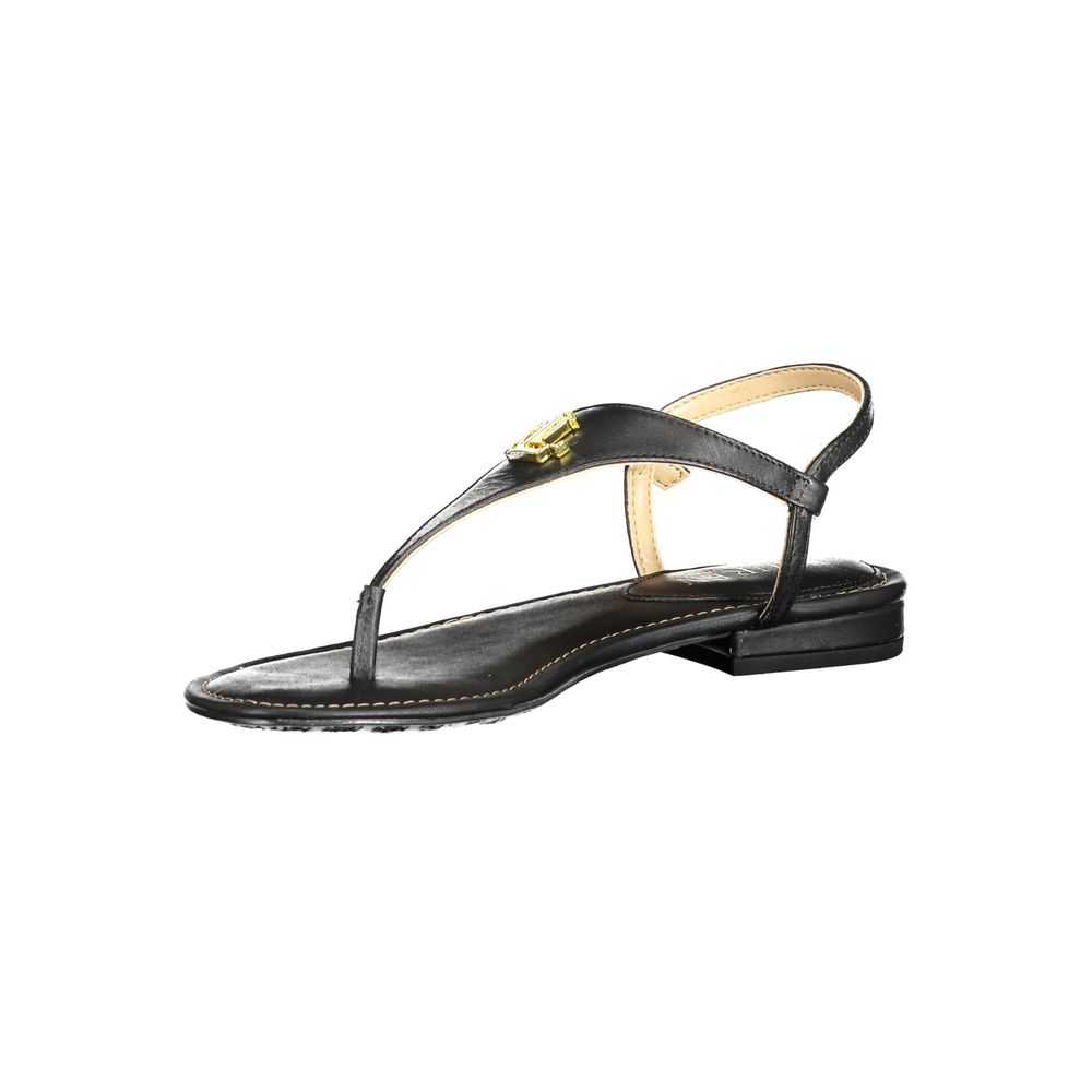 Ralph Lauren svart lädersandal