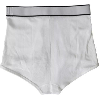 Dolce &amp; Gabbana White Cotton Stretch Logotypunderkläder