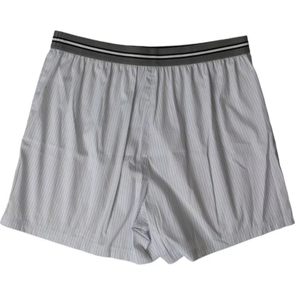 Dolce &amp; Gabbana Grey Stripes Cotton Blend Boxershorts Underkläder