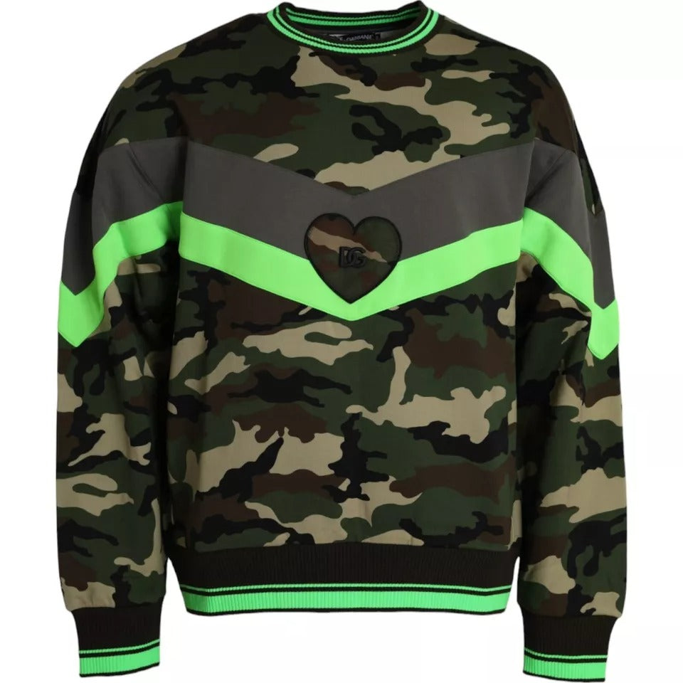 Dolce &amp; Gabbana Multicolor Camouflage Sweatshirt Sweatshirt