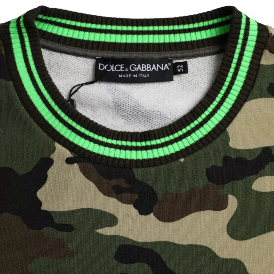 Dolce &amp; Gabbana Multicolor Camouflage Sweatshirt Sweatshirt