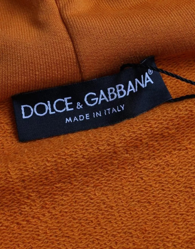 Dolce &amp; Gabbana orange tröja med luva