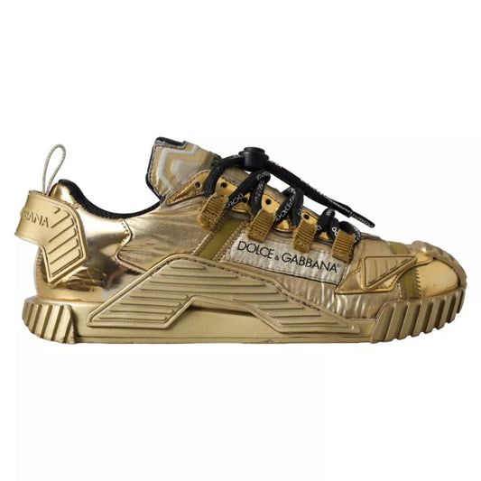 Dolce &amp; Gabbana Metallic Gold NS1 Low Top Sneakers Skor