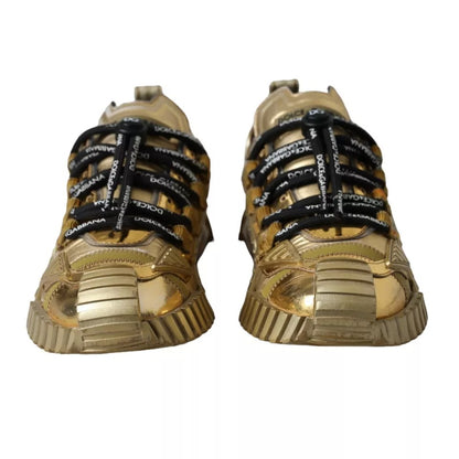 Dolce &amp; Gabbana Metallic Gold NS1 Low Top Sneakers Skor