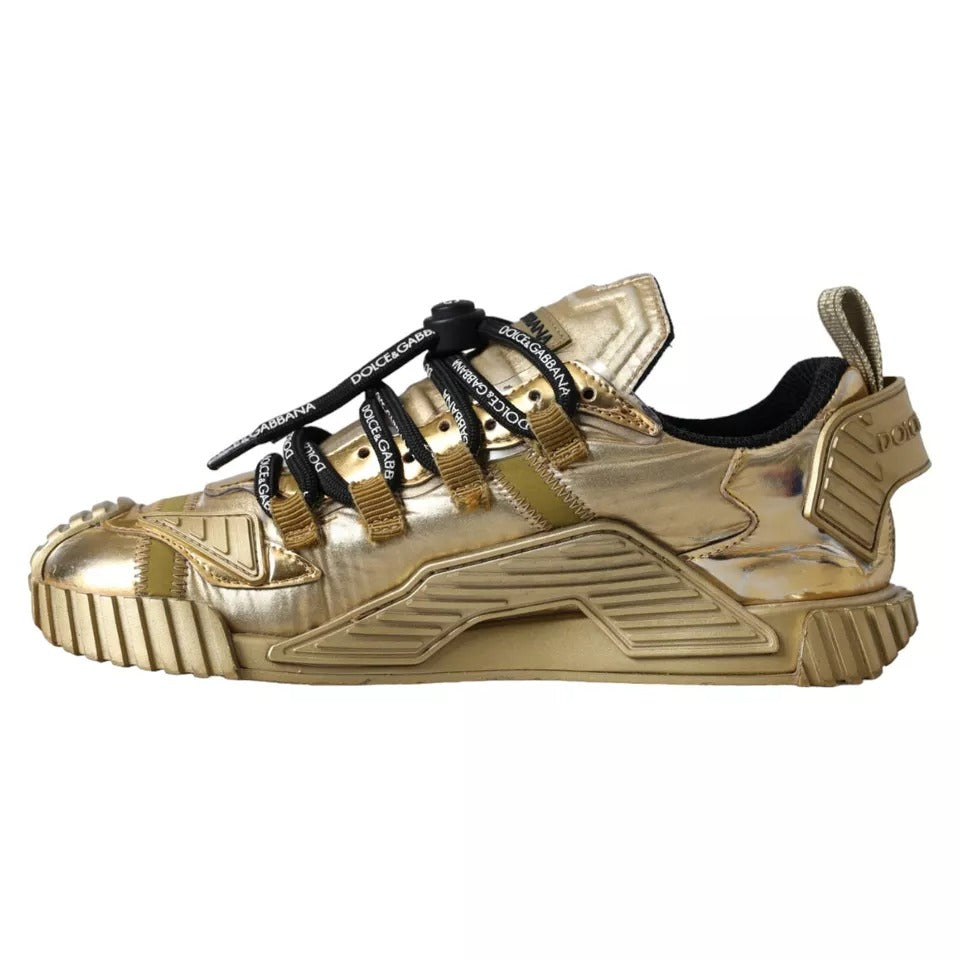 Dolce &amp; Gabbana Metallic Gold NS1 Low Top Sneakers Skor