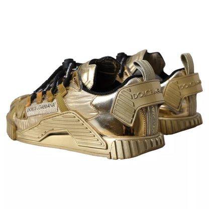 Dolce &amp; Gabbana Metallic Gold NS1 Low Top Sneakers Skor