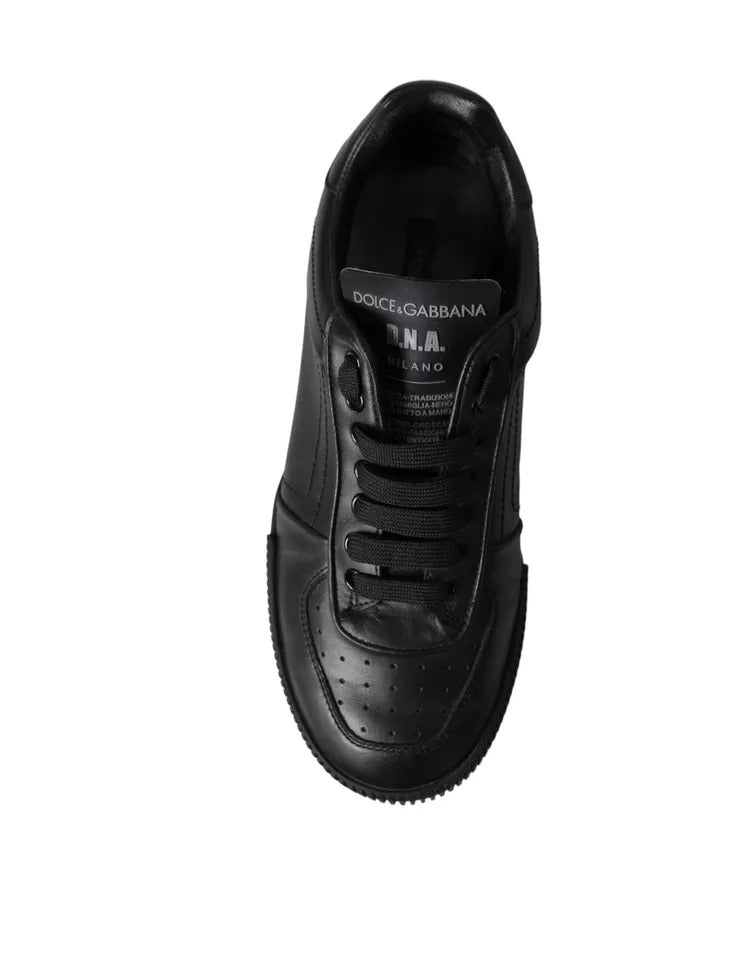 Zapatillas bajas de cuero negras Dolce &amp; Gabbana para hombre