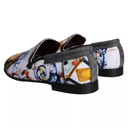 Dolce &amp; Gabbana Flerfärgad Madonna Majolica Amalfi Herr Loafers Skor