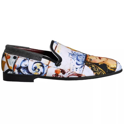 Dolce &amp; Gabbana Flerfärgad Madonna Majolica Amalfi Herr Loafers Skor