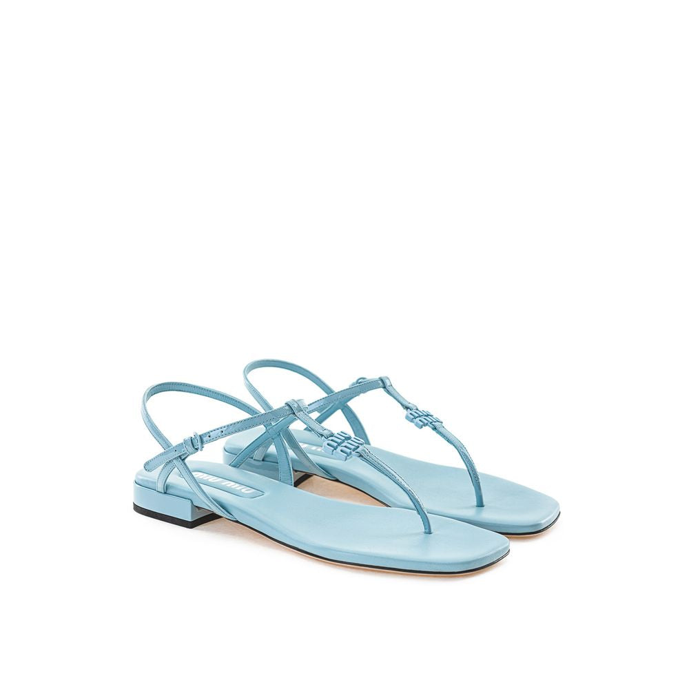 Miu Miu ljusblå Vernice sandal