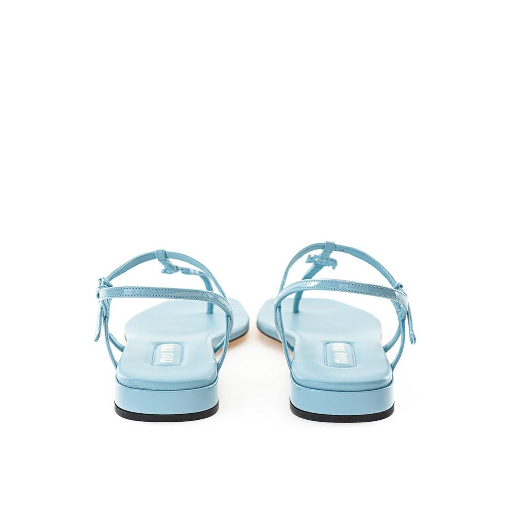 Miu Miu ljusblå Vernice sandal