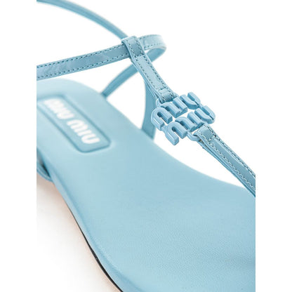 Miu Miu ljusblå Vernice sandal