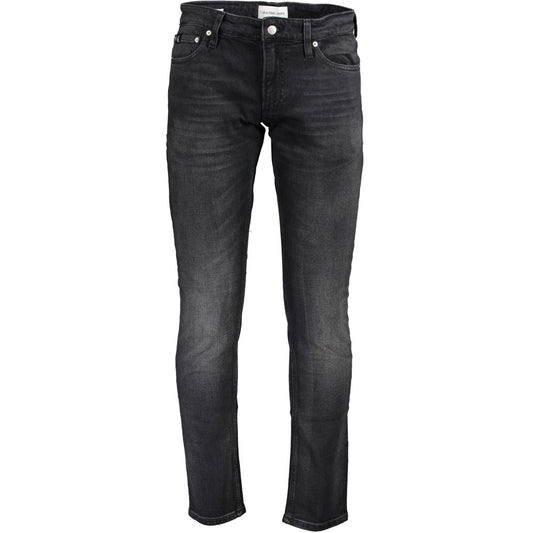 Calvin Klein Black Cotton Jeans & Pant