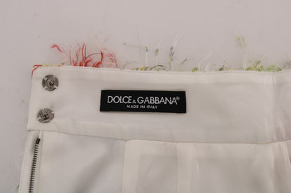 Dolce &amp; Gabbana elegant blommig pennkjol med hög midja