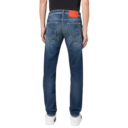 Jacob Cohen Blue Cotton Jeans &amp; Pant