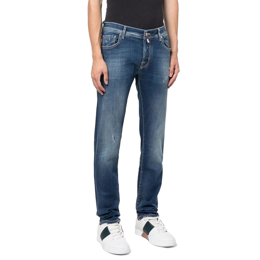 Jacob Cohen Blue Cotton Jeans &amp; Pant