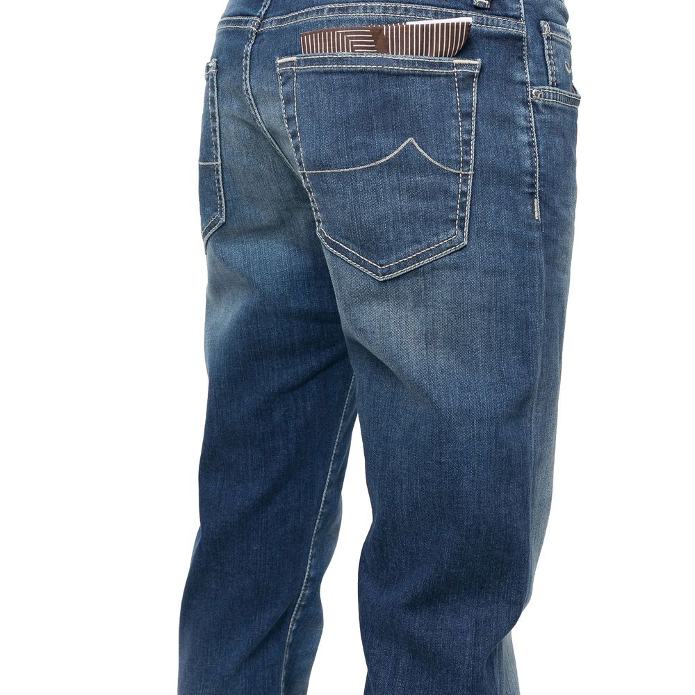 Jacob Cohen Blue Cotton Jeans &amp; Pant