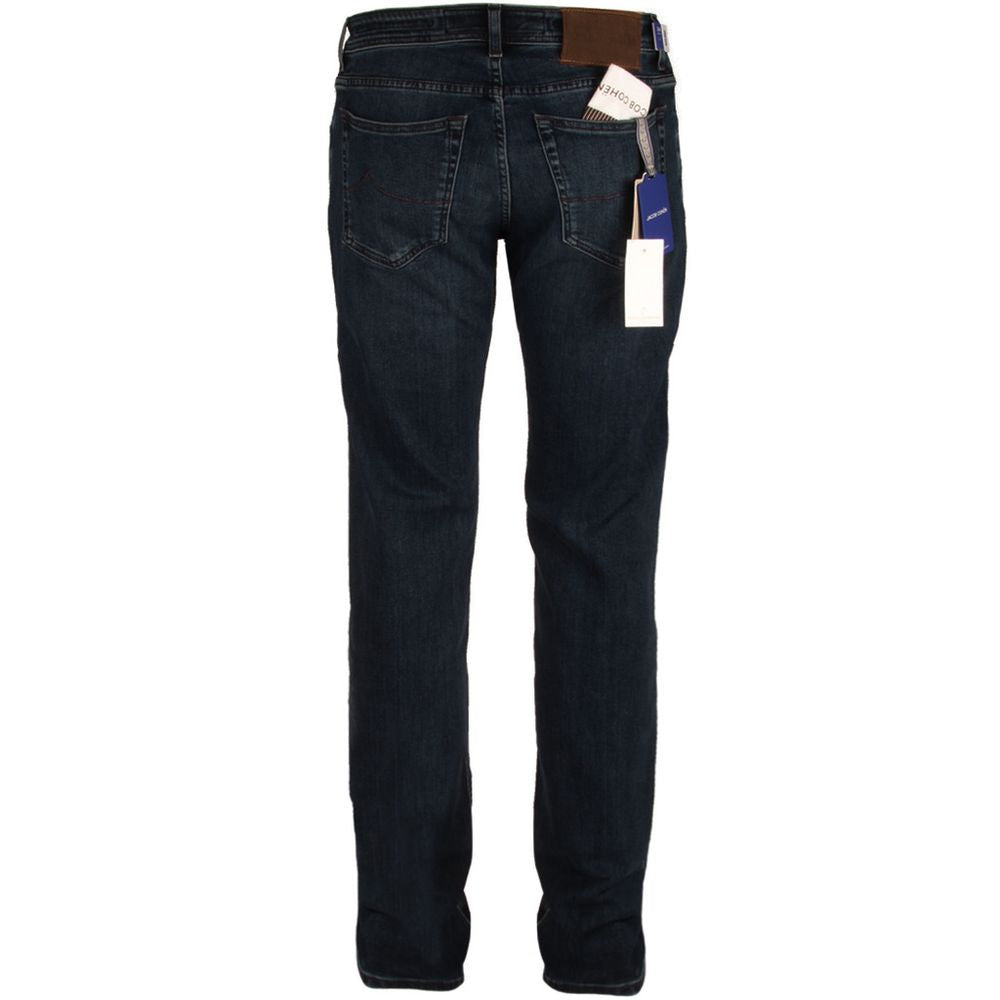 Jacob Cohen Blue Cotton Slim Fit Jean för män