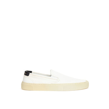 Saint Laurent Vit Sneaker i bomull