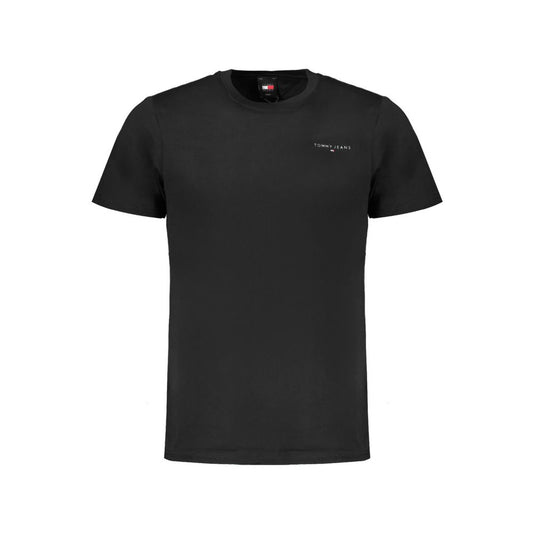 Tommy Hilfiger Black Cotton Men T-Shirt