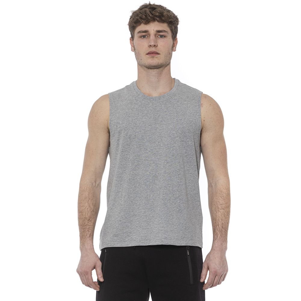 Tond Gray Cotton Men Tank Top