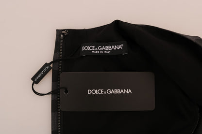 Dolce &amp; Gabbana Elegant Polka Dot Wool Blend Klänning