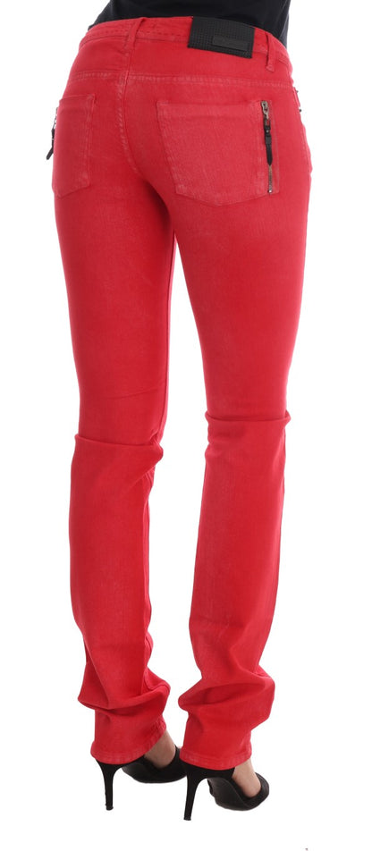 Kostym National Radiant Red Super Slim Designer Jeans