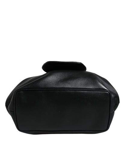 Dolce & Gabbana Black Calfskin Leather Shoulder Clutch Bag