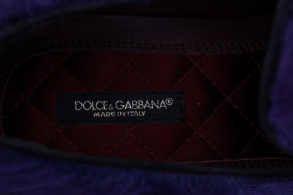 Mocasines de piel de oveja morada de Dolce &amp; Gabbana