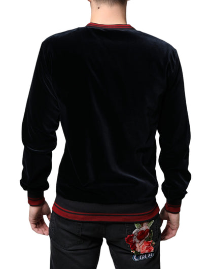 Dolce & Gabbana Multicolor Jacquard Crew Neck Sweatshirt Sweater