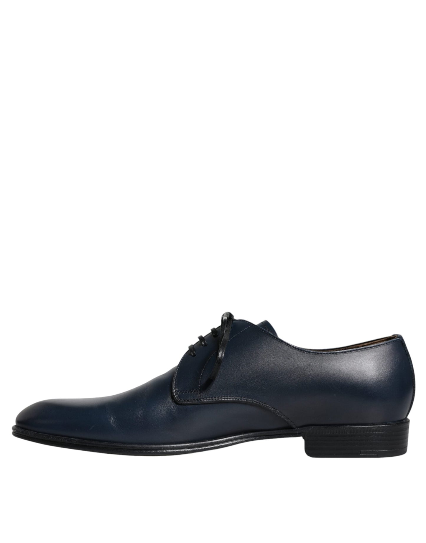 Dolce & Gabbana Navy Blue Leather Derby Dress Formal Shoes