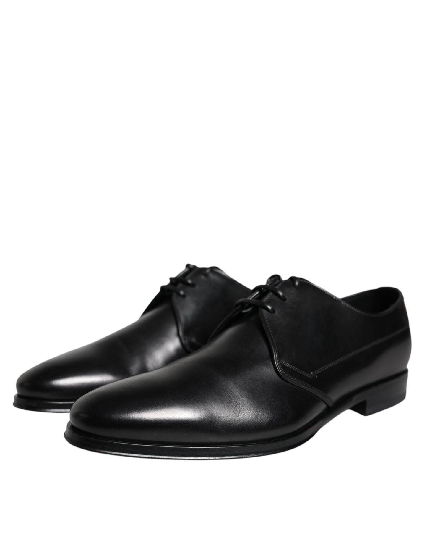 Dolce & Gabbana Black Leather Derby Formal Dress Shoes