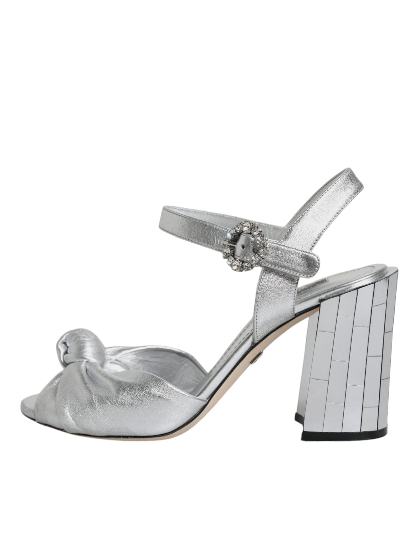 Dolce & Gabbana Silver Mirror Heels KEIRA Sandals Shoes