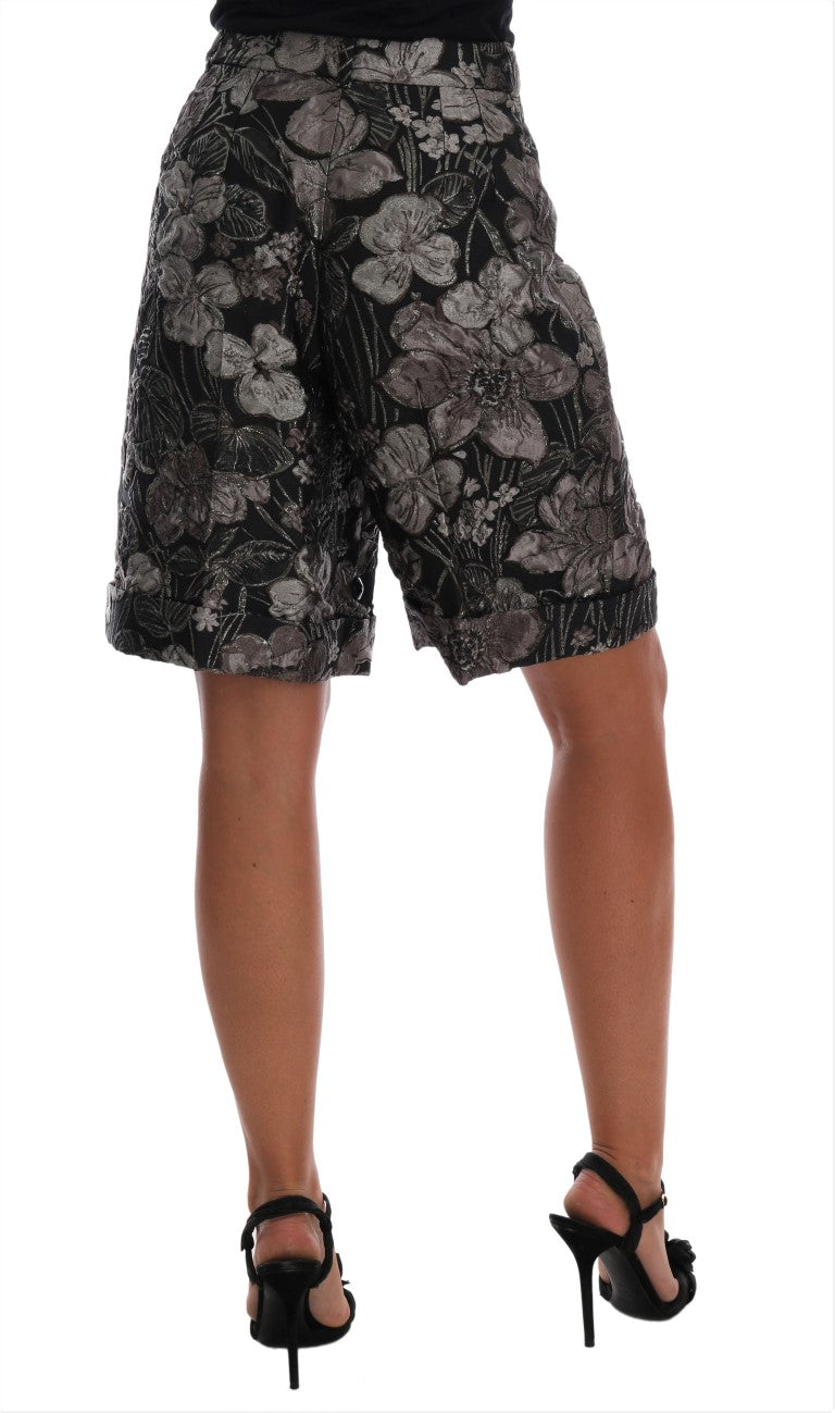 Dolce &amp; Gabbana eleganta brokadshorts med hög midja