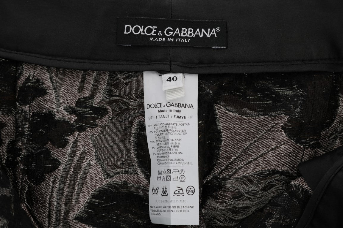 Dolce &amp; Gabbana eleganta brokadshorts med hög midja