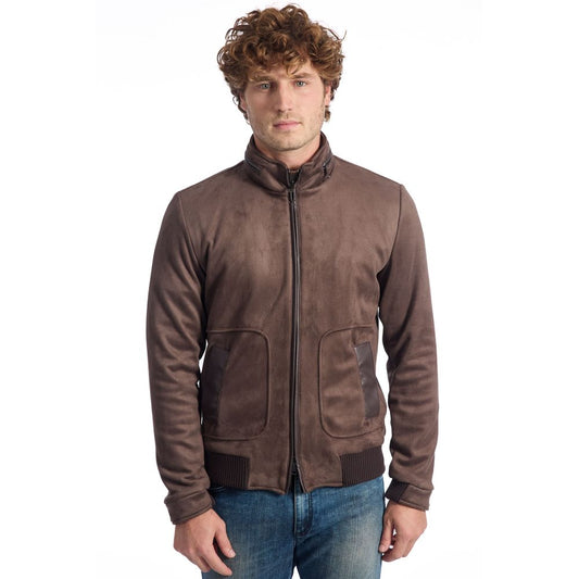 Roberto Pepe Luxury Brown Ecomontone Men Jacket