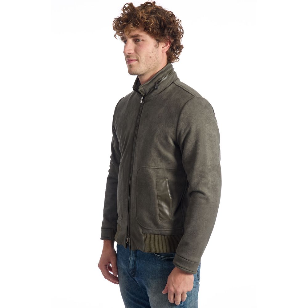 Roberto Pepe Luxury Green Ecomontone Men Jacket