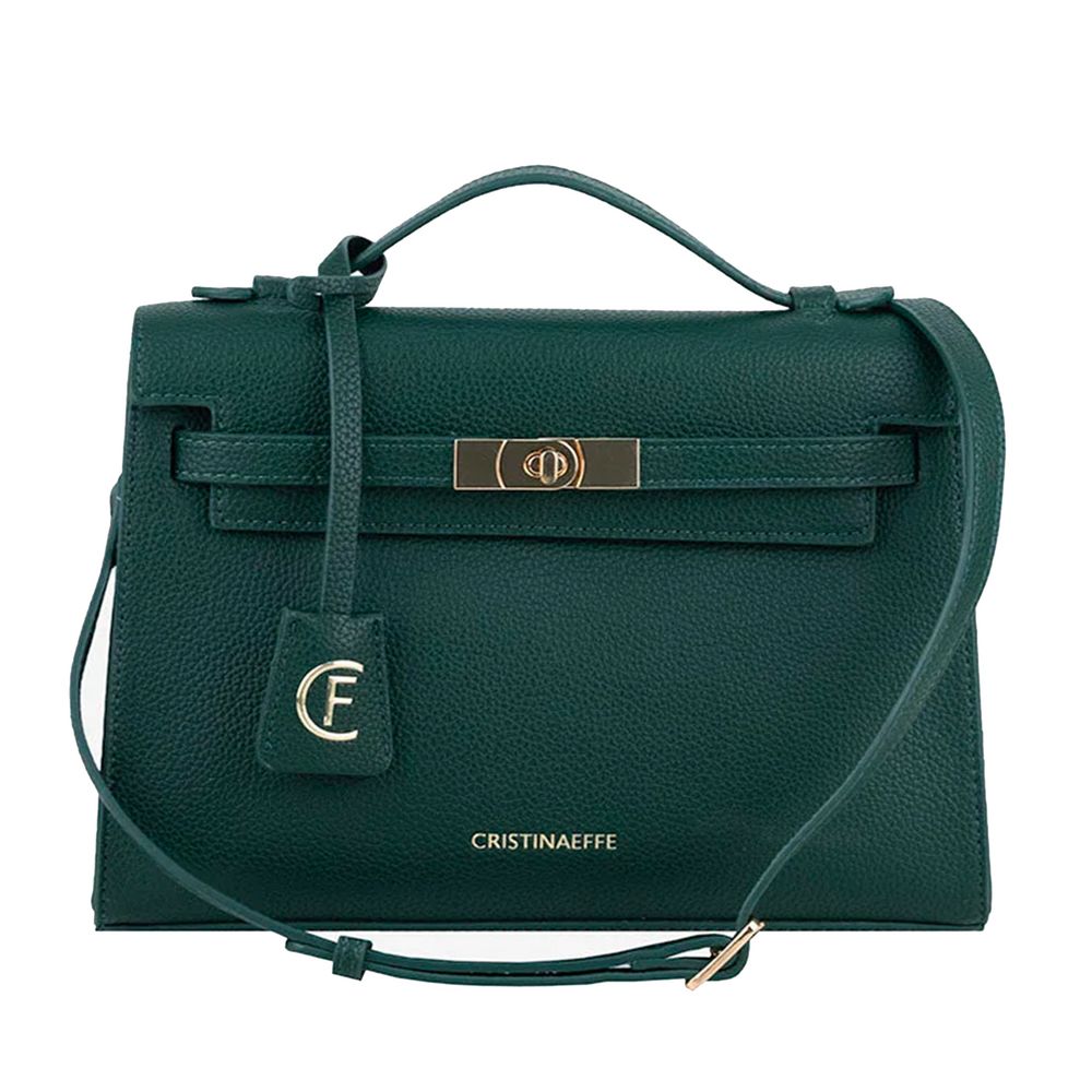 CRISTINAEFFE Green Artificial Leather Women Crossbody Bag