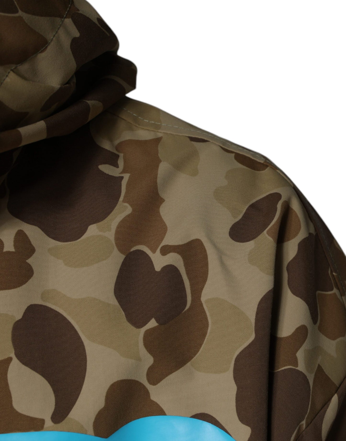 Dolce & Gabbana Brown Camouflage Hooded Pullover Jacket