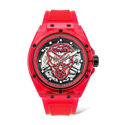 Police Red Resin Watch