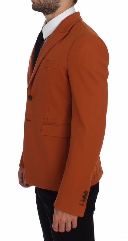 Dolce &amp; Gabbana Elegant Orange Casual Cotton Blend Blazer