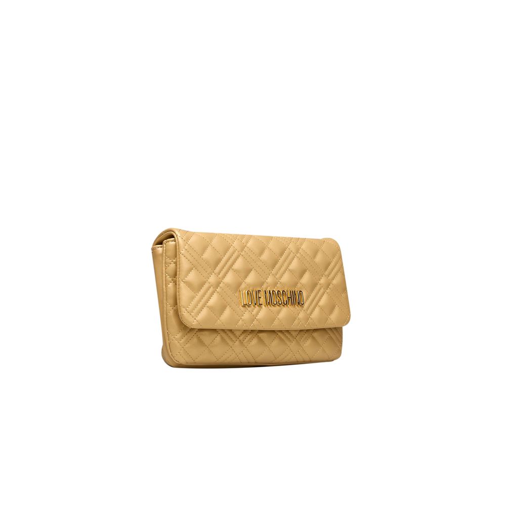 Love Moschino Gold Polyethylene Women Crossbody Bag