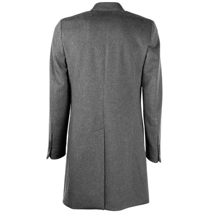 Made in Italy Gray Wool Men's Coat