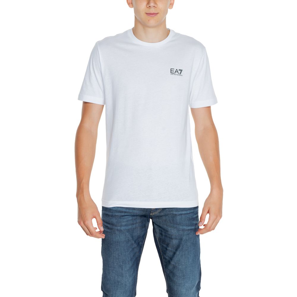 EA7 Emporio Armani White Cotton T-Shirt