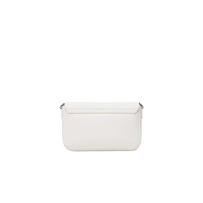 Armani Exchange White Synthetic Leather Handbag