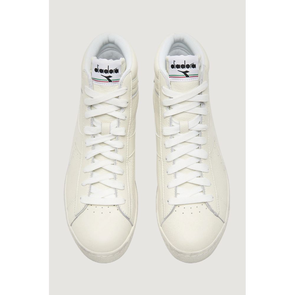 Diadora White Synthetic Leather Sneaker