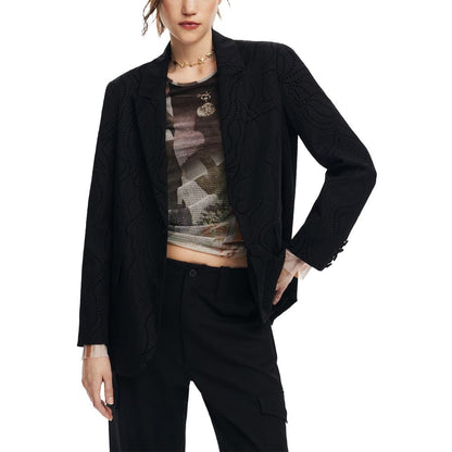 Desigual Black Polyester Suits & Blazer