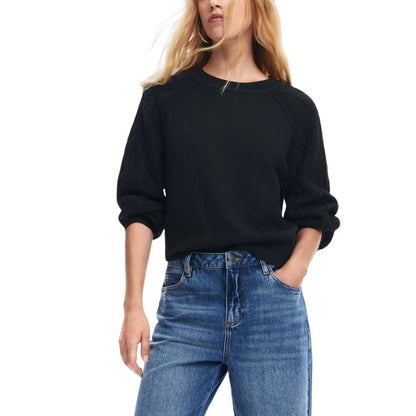 Desigual Black Viscose Sweater